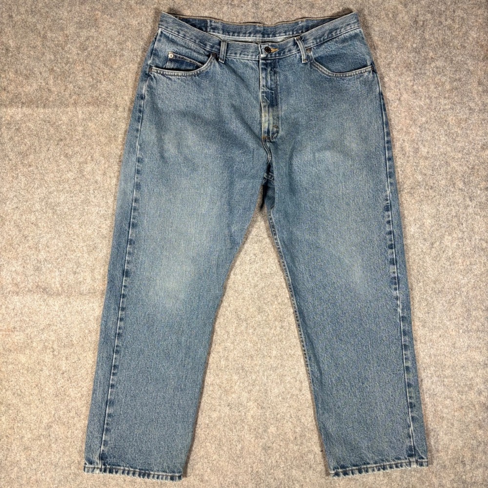 Wrangler Relaxed Fit Jeans Men 38x30 Blue Denim 97601VR Workwear Classic Vintage